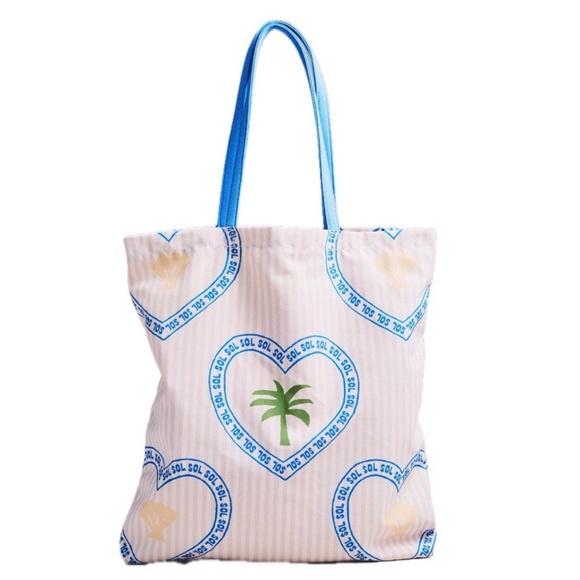 NWT Anthropologie x Celandine Graphic Canvas Tote- Retail: $68 - Picture 3 of 5